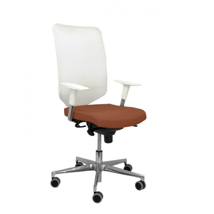 Modell 16SBBALI363 Negra Ergonomisk kontorsstol med synkronmekanism och justerbar i höjdled Vitt nätryggstöd