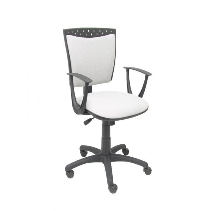 Ergonomisk kontorsstol, vridbar och justerbar i höjdled - Klädd sits och ryggstöd i grått BALI-tyg PIQUERAS Y CRESPO