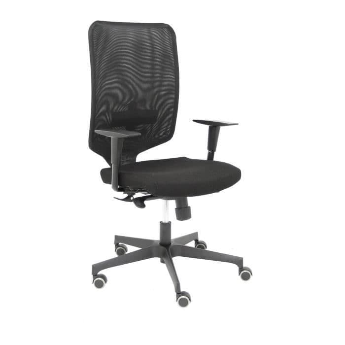 Piqueras y Crespo - Kontorsstol - Kontorssits - Ergonomisk - Svart BALI-tyg - Svart Ossa-modell