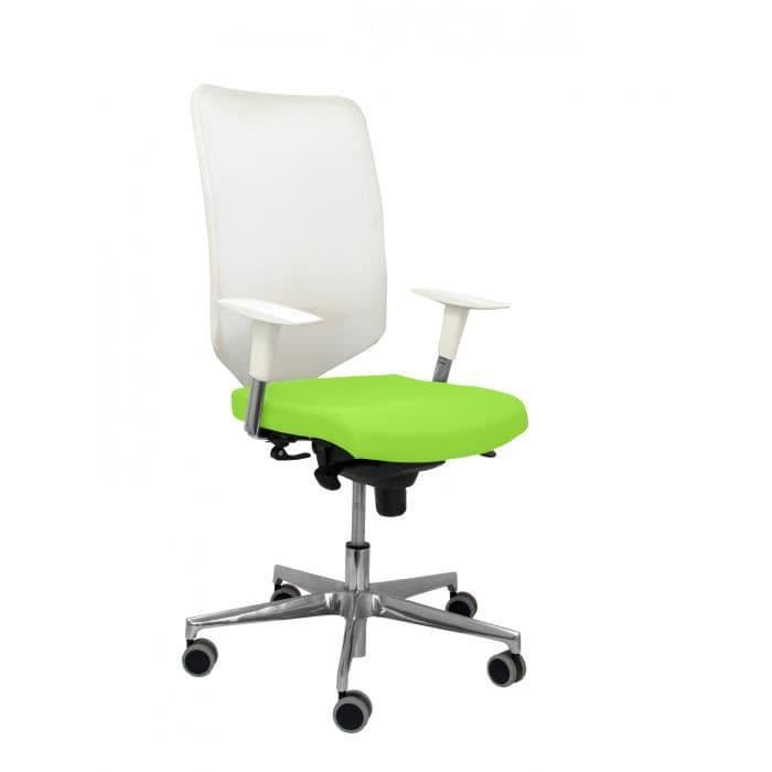 Modell 16SBBALI22 Negra Ergonomisk kontorsstol med synkronmekanism och justerbar i höjdled Vitt nätryggstöd