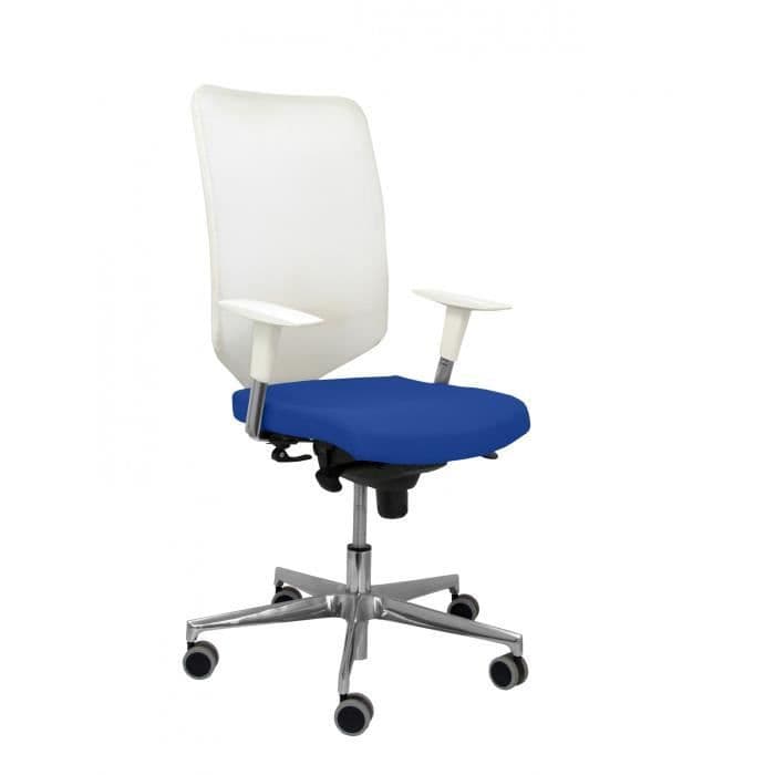 Modell 16SBBALI229 Negra Ergonomisk kontorsstol med synkron och höj- och sänkbar mekanism Vitt ryggstöd i mesh