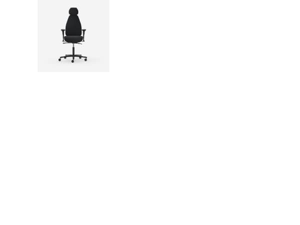 Toimistotuoli Malmstolen Adaptive 6006 Korkea selkänoja, musta ESD käsinojilla ja niskatuella varustettuna
