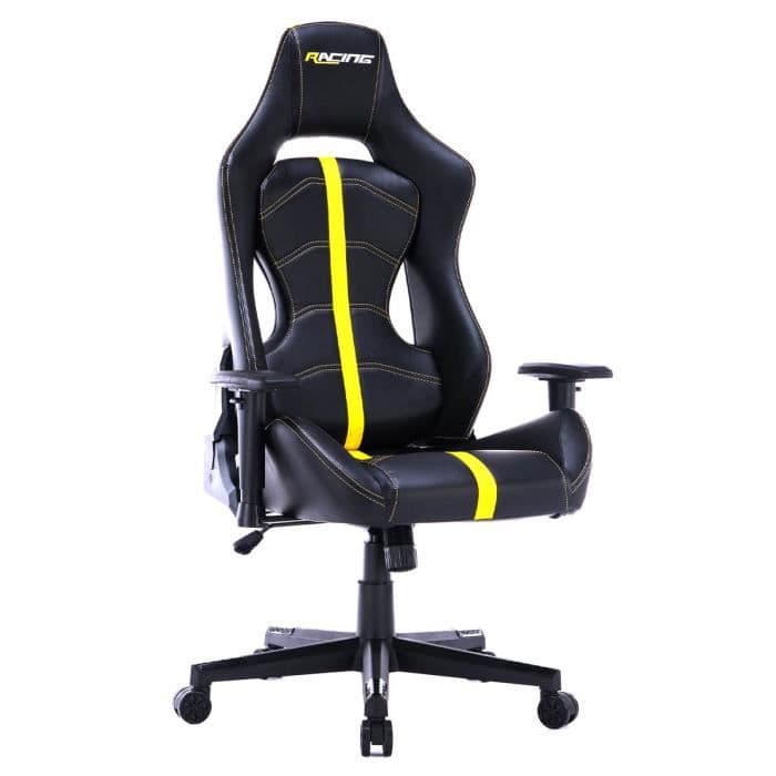 BERGNER Gaming Kontorsstol Racing Magnus Högkvalitativ Professionell Spelstol 149x69x69 cm Svart-Gul