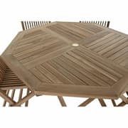 Bordsgrupp med stolar DKD Home Decor Teak (120 x 120 x 75 cm) (7 pcs)