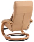 Miniatyrbilde 8 av 11: Hvilestol Beige med fotskammel Polstret i kunstskinn Oppvarmet massasje Treramme Justerbar Rygg Retro Design