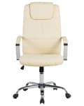 Miniatyrbilde 4 av 10: Kontorstol Beige Kunstskinn Svingbar Justerbar