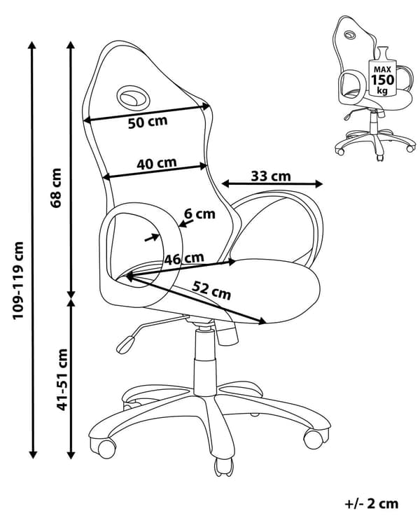 Kontorstol gul meshstoff ergonomisk dreibar justerbar høyde og ryggstøtte