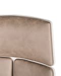 Miniatyrbillede 9 af 11: Kontorstol Sandbeige Hvid Plast Polyester 116/126 x 64 cm Drejeligt Skrivebordsstol til Kontor Soveværelse med Justerbart Sæde og Ryglæn Design