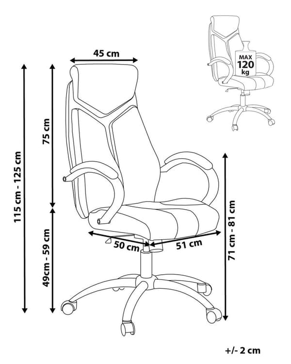 Kontorsstol Brun och Svart Konstläder Vridbar Datorstol Justerbar Modern Kontor Gamingrum