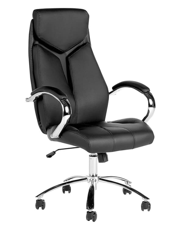 Kontorsstol Brun och Svart Konstläder Vridbar Datorstol Justerbar Modern Kontor Gamingrum