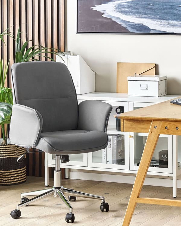 Kontorstol Multifarvet Polyester Drejeligt Skrivebordsstol på Hjul MED Armlæn Soveværelse med Justerbart Sæde og Ryglæn Design til Pigeværelse