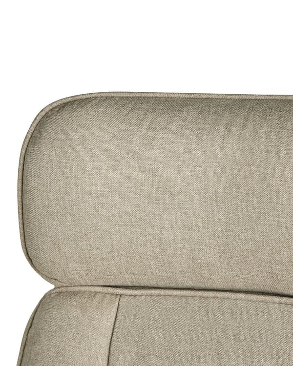 Kontorstol Beige Stoff Svingbar Justerbar Nakkestøtte Hjemmekontor Arbeidsstol Moderne