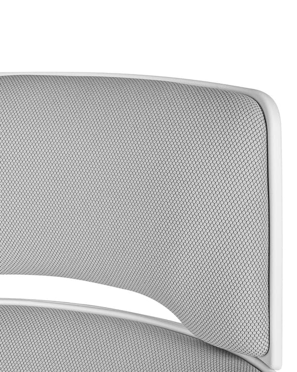 Kontorstol Hvit Grå Stoff Svingbar Justerbar Ergonomisk Arbeidsstol Hjemmekontor Trendy design