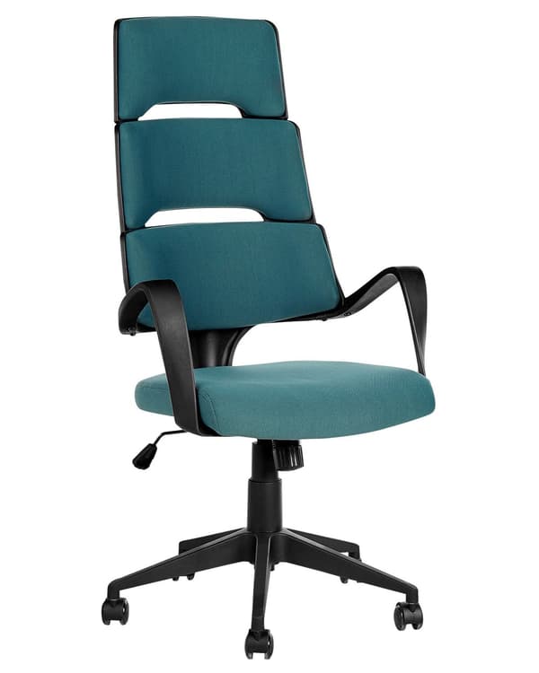 Kontorstol Blågrønn Stoff Svingbar Justerbar Ergonomisk Arbeidsstol Hjemmekontor Trendy design