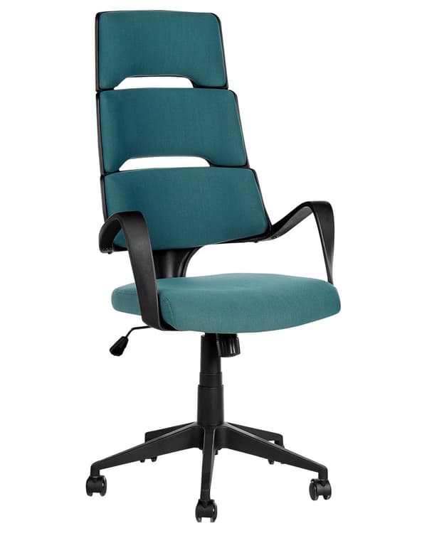 Kontorstol Blågrønn Stoff Svingbar Justerbar Ergonomisk Arbeidsstol Hjemmekontor Trendy design