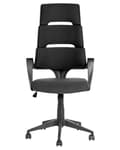 Miniatyrbilde 4 av 11: Kontorstol Svart Stoff Svingbar Justerbar Ergonomisk Arbeidsstol Hjemmekontor Trendy design