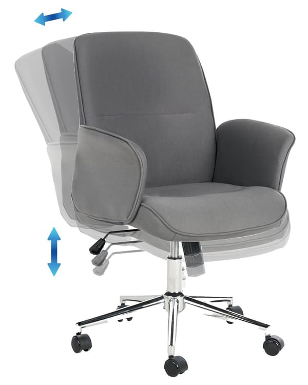 Kontorsstol Flerfärgad Polyester Snurrbar Kontorsstol på Hjul Med Armstöd Sovrum Med Justerbar sits och ryggstöd Design Gamingstol