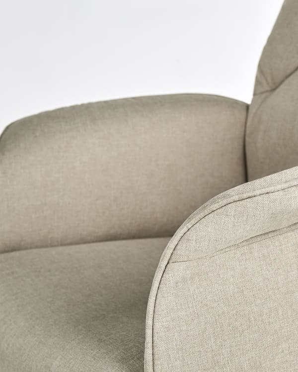 Työtuoli beige polyesteri ergonominen korkeussäädettävä kallistuva pyörillä perinteinen