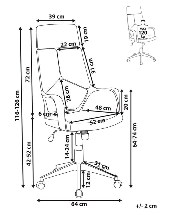 Työtuoli persikanpunainen valkoinen kangasverhoilu korkeussäädettävä pyörillä ergonominen moderni