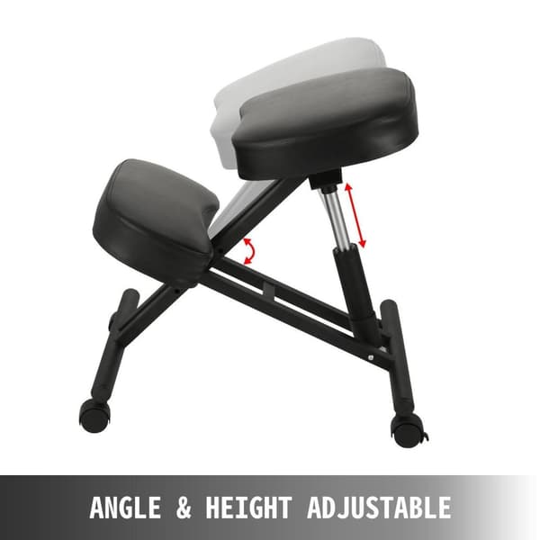Justerbar ergonomisk knästol med låsbara hjul, 265lbs kapacitet,multifunktionell
