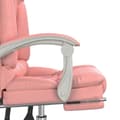 Miniatyrbild 10 av 11: vidaXL Kontorsstol med massage rosa konstläder