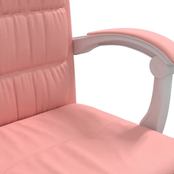 vidaXL kontorstol kunstlæder pink