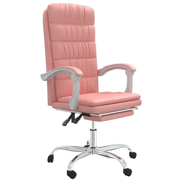 vidaXL kontorstol kunstlæder pink