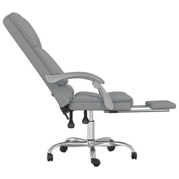 vidaXL Kontorsstol med massage ljusgrå tyg