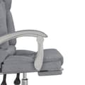 Miniatyrbild 9 av 11: vidaXL Kontorsstol med massage ljusgrå tyg