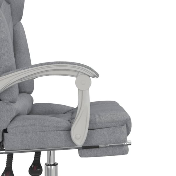 vidaXL Kontorsstol med massage ljusgrå tyg