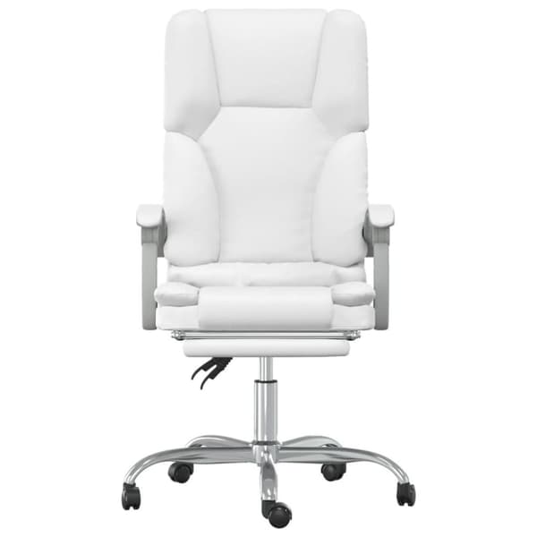 vidaXL kontorstol med massagefunktion kunstlæder hvid