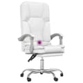 Miniatyrbillede 9 af 11: vidaXL kontorstol med massagefunktion kunstlæder hvid