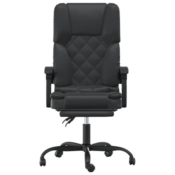 vidaXL kontorstol med massagefunktion kunstlæder sort
