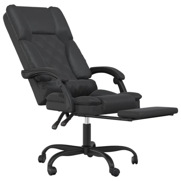 vidaXL kontorstol med massagefunktion kunstlæder sort