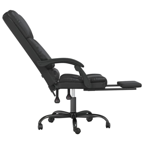 vidaXL kontorstol med massagefunktion kunstlæder sort