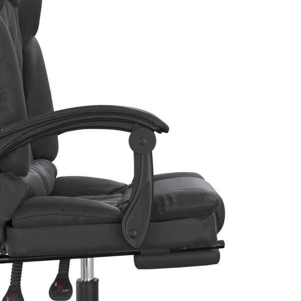 vidaXL kontorstol med massagefunktion kunstlæder sort