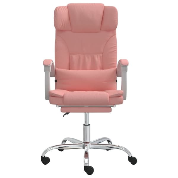 vidaXL Kontorsstol rosa konstläder