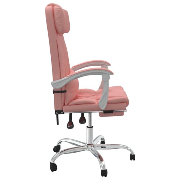 vidaXL Kontorsstol rosa konstläder
