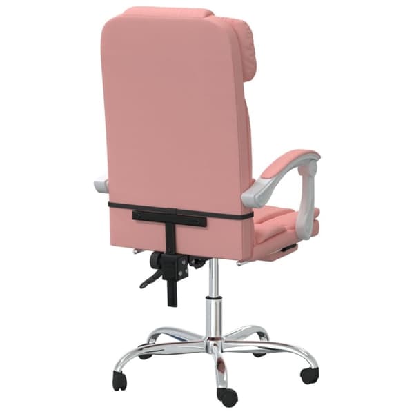vidaXL Kontorsstol rosa konstläder