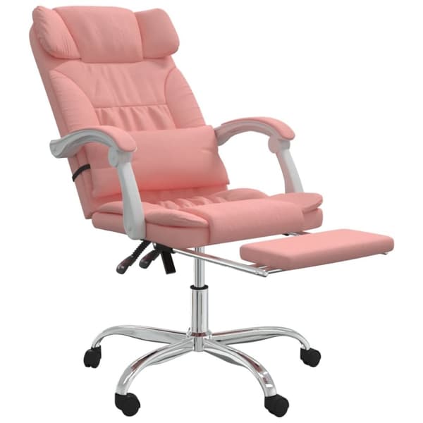 vidaXL Kontorsstol rosa konstläder