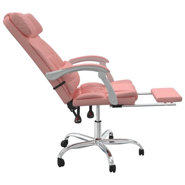 vidaXL Kontorsstol rosa konstläder
