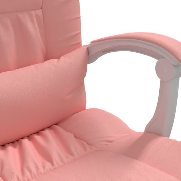 vidaXL Kontorsstol rosa konstläder