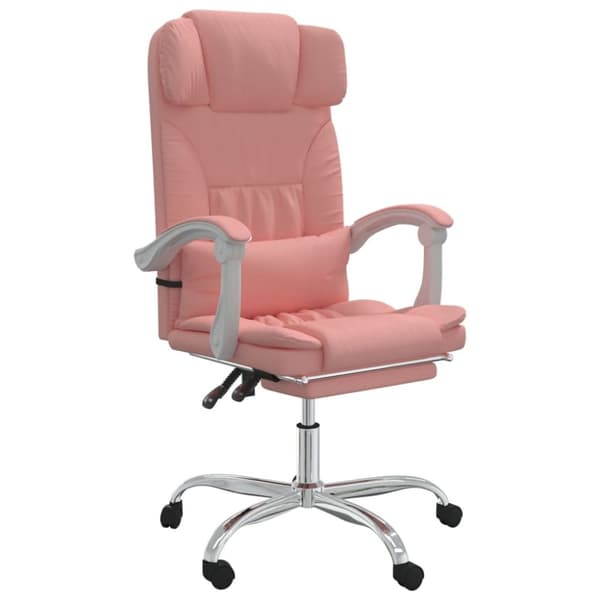 vidaXL Kontorsstol rosa konstläder