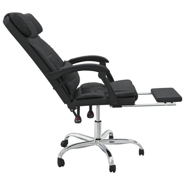 vidaXL Kontorsstol med massage svart konstläder