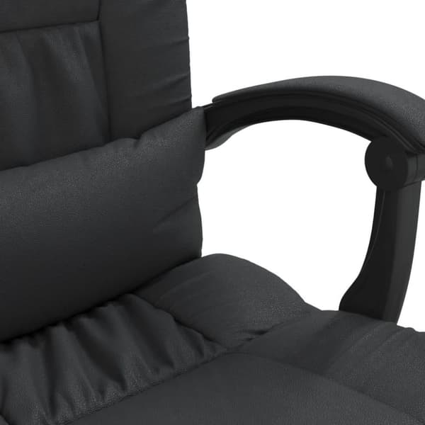 vidaXL Kontorsstol med massage svart konstläder