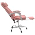 Miniatyrbild 7 av 11: vidaXL Kontorsstol med massage rosa konstläder