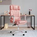 Miniatyrbild 1 av 11: vidaXL Kontorsstol med massage rosa konstläder