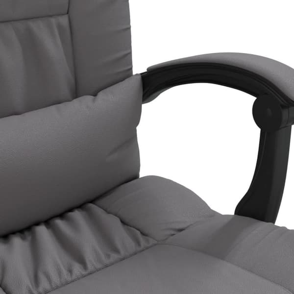 vidaXL kontorstol med massagefunktion kunstlæder grå