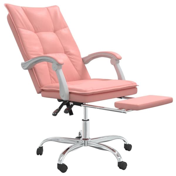 vidaXL kontorstol kunstlæder pink