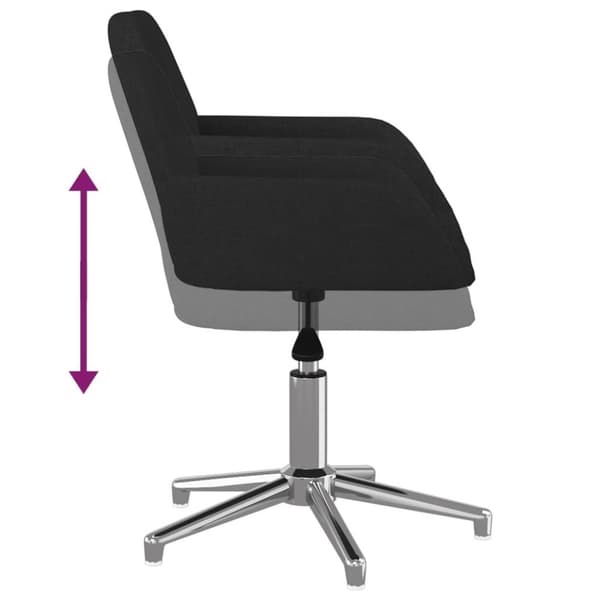 vidaXL drejelig kontorstol stof sort